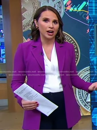 Elizabeth’s purple blazer on Good Morning America