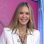 Elle Macpherson’s beige striped blouse on Today