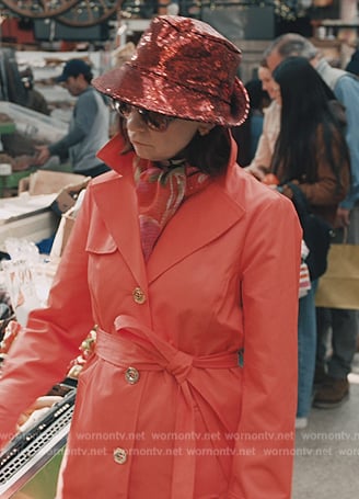 Elsbeth's red coat on Elsbeth