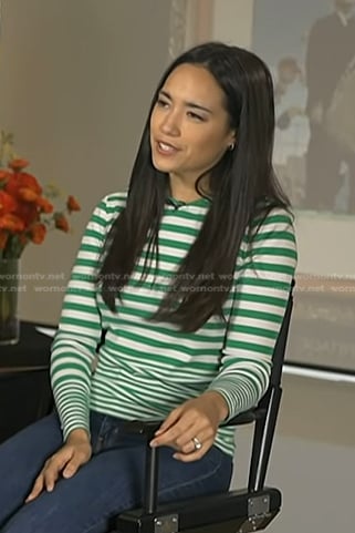 Emilie’s green striped top on Today