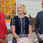 Erin French’s navy floral dress on Today