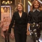 Eva Birthistle’s black utility jumpsuit on The Drew Barrymore Show