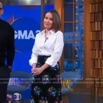 Eva’s black floral maxi skirt on Good Morning America