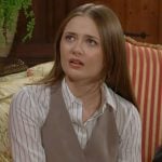 Faith’s vest and striped shirt on The Young and the Restless