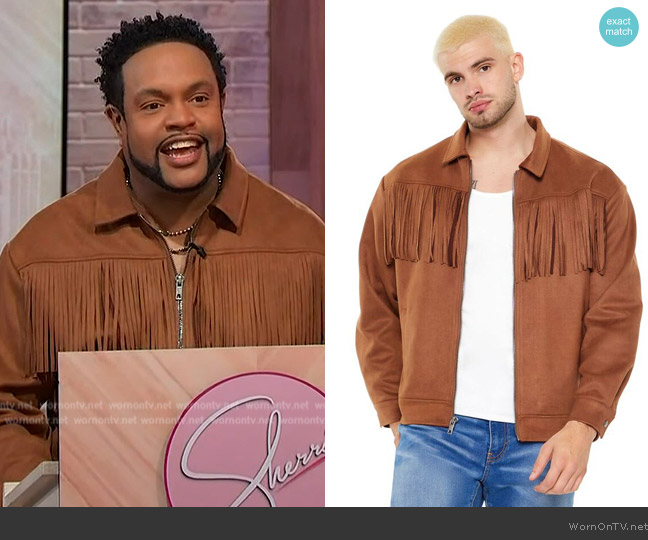 Forever 21 Faux Suede Fringe Jacket worn by Jawn Murray on Sherri