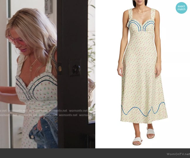 Jennifer’s white floral print dress on RHOC