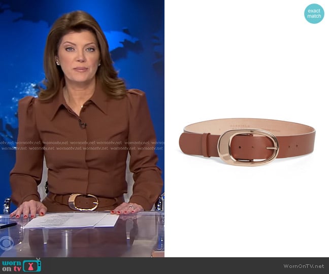 Norah’s brown belt on CBS Evening News