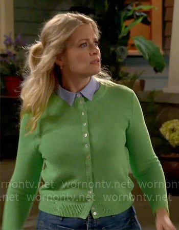 Gemma's green cardigan on The Neighborhood