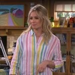 Gemma’s pastel rainbow stripe shirt on The Neighborhood