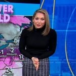 Ginger’s black knit pencil skirt on Good Morning America