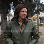 green rain jacket on NBC News Daily