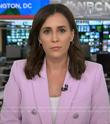 Hallie Jackson's pink double breasted blazer on Today