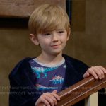 Harrison’s dinosaur pajamas on The Young and the Restless