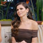 Heather’s brown sheer confessional dress on The Real Housewives of Orange County