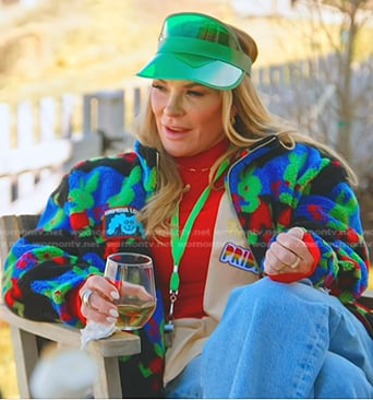 Heather’s bunny print fleece jacket on The Real Housewives of Salt Lake City