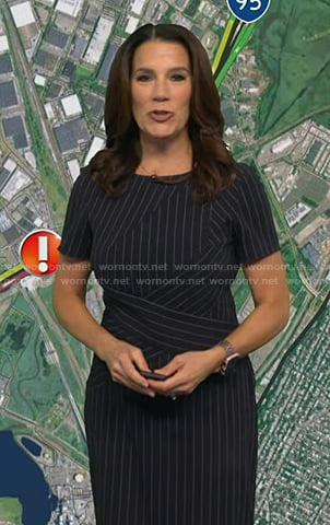 Heather's pinstripe dress on Good Morning America