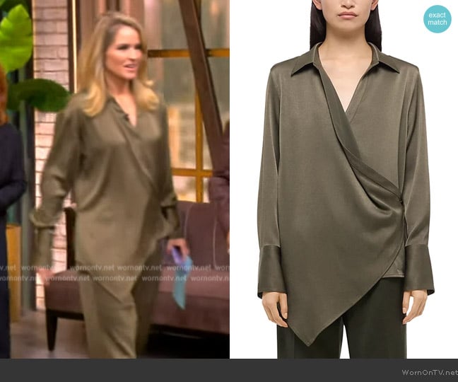 Helmut Lang  Warm Relaxed Shirt worn by Sara Haines on The View