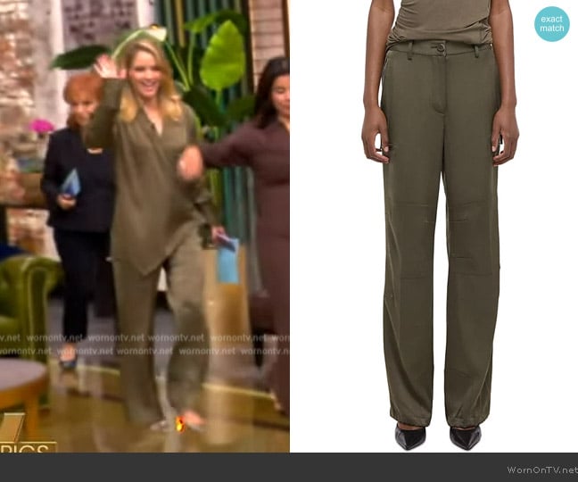 Helmut Lang  Mid-Rise Straight-Leg Pants worn by Sara Haines on The View