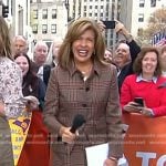 Hoda’s brown plaid blazer and skirt on Today