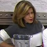 Hoda’s grey colorblock sweater on Today