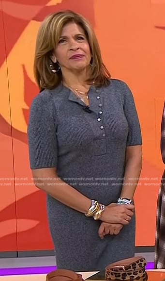 Hoda’s grey ribbed sweater dress on Today