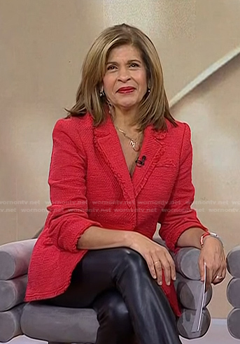 Hoda’s red tweed blazer on Today