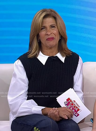 WornOnTV: Hoda’s layered top and jeans on Today | Hoda Kotb | Clothes ...