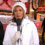 Hoda’s white hooded coat on Today