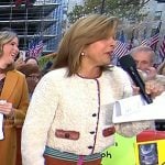 Hoda’s ivory shearling cropped jacket on Today