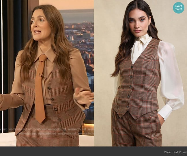 Holland Cooper Hampton Waistcoat worn by Drew Barrymore on The Drew Barrymore Show