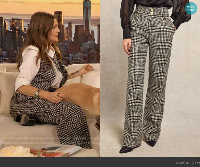 Holland Cooper High Waisted Straight Trouser worn by Drew Barrymore on The Drew Barrymore Show