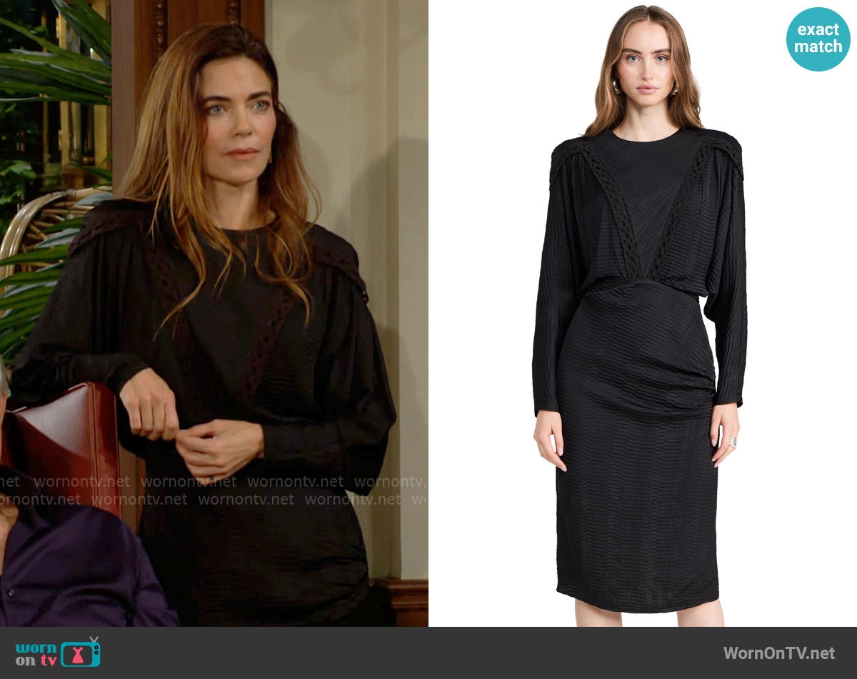 IRO Nicoa Dress worn by Victoria Newman (Amelia Heinle) on The Young and the Restless