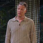 Jack’s beige knit polo sweater on Days of our Lives