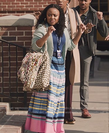 Janine’s striped skirt on Abbott Elementary