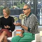 Jeff Goldblum’s green striped long sleeve polo on Today