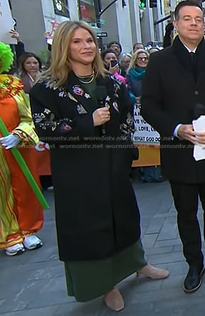 Jenna's black patch coat on Today