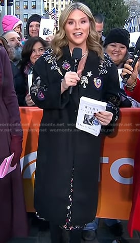 Jenna’s black patch coat on Today