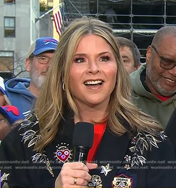 Jenna's black patch coat on Today