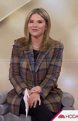 Jenna’s double breasted plaid blazer on Today