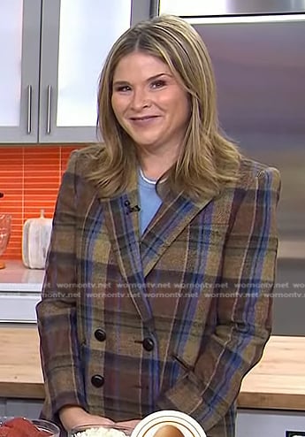 Jenna’s double breasted plaid blazer on Today