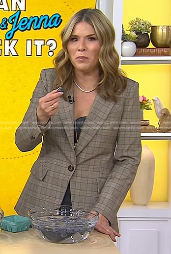 Jenna's grey plaid blazer on Today