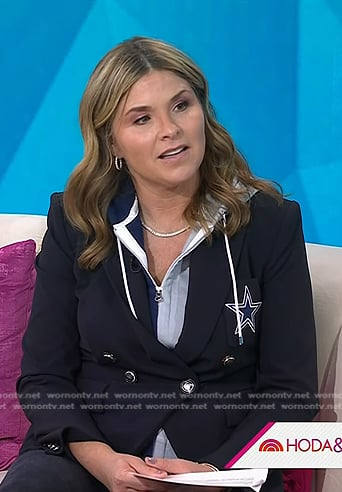 Jenna’s navy hooded blazer on Today