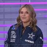 Jenna’s navy Dallas Cowboys bomber jacket on Today