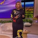 Jennifer’s black printed maxi dress on The Jennifer Hudson Show