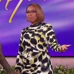 Jennifer’s animal print gathered dress on The Jennifer Hudson Show