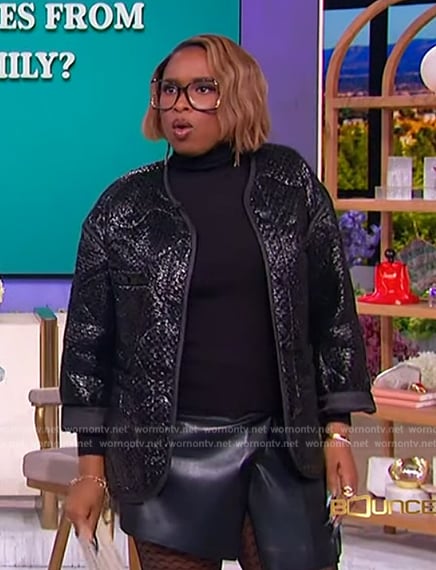 Jennifer's black tweed jacket on The Jennifer Hudson Show