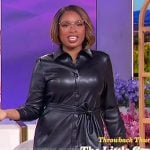 Jennifer’s black leather maxi dress on The Jennifer Hudson Show