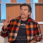 Jerry’s orange checked overshirt on The Talk