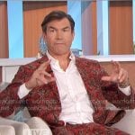 Jerry’s red paisley print suit on The Talk