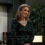 Jill’s green sequin gown on The Young and the Restless